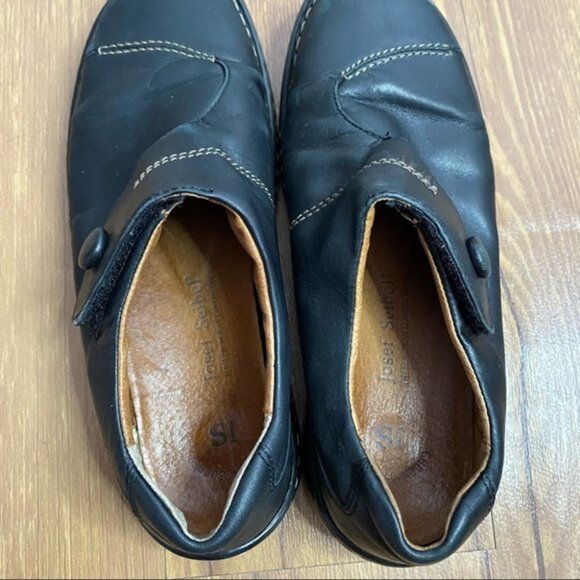 Josef Seibel Slip‎ on Black Shoes Sz 8 - Picture 4 of 12